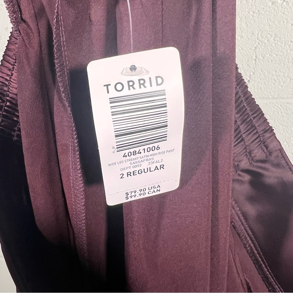 Torrid Wide Leg Satin High Rise Pant Size 2X - Picture 6 of 6
